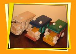 samochodziki kolorowe i naturalny